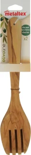 Metaltex Saladebestek Olijfhout 2-delig 30 cm