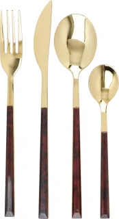 Mikasa Bestekset 16-delig RVS Goud Schildpad 4 Personen