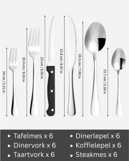 MKSS® Bestekset 12-persoons