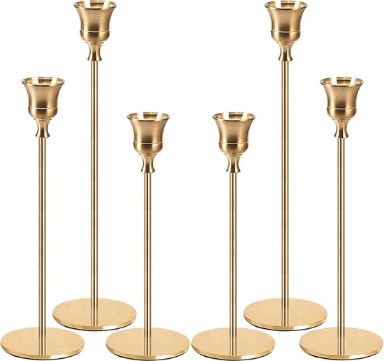 Moderne Vintage Kandelaars Set 6-delig