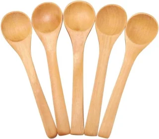 Natural Wood Kinderlepels - Set van 30