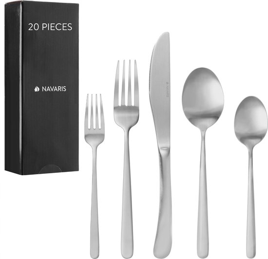 Navaris Roestvrijstalen Bestekset 20-delig voor 4 Personen review