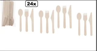 Next Generation 24-delig Houten Bestekset BBQ Thema