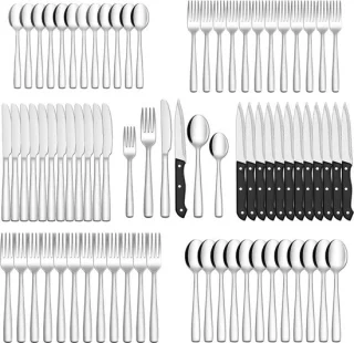 Nince bestekset 12 personen zilver rvs