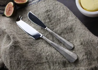 Nkuku Osko Kaas- & Botermessen Zilver Set 2
