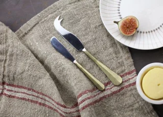 Nkuku Osko Kaas- & Botermessen Zilver Set 2