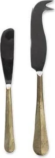 Nkuku Osko Kaas- & Botermessen Zilver Set 2