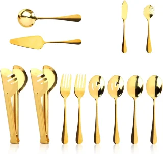 Nordivar 12-delig Gouden Serviesset RVS
