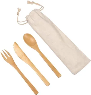 Okado Bamboe Bestekset 3-delig Beige