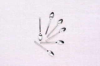 OLAF Set 6 Kleine Lepels Zilver