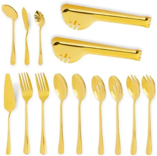 Omgoods 14-delig gouden bestekset
