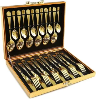 Omgoods 24-delig gouden bestekset