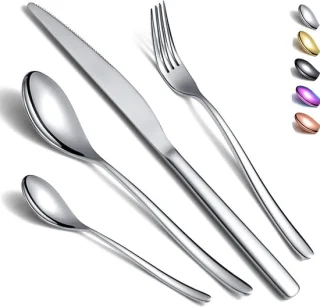 Omgoods 24-delige bestekset van roestvrij staal voor 6 personen