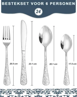 Omgoods 24-delige vintage bestekset