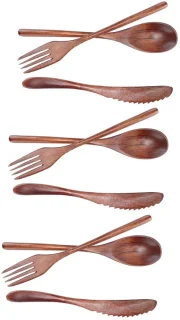 Omgoods 3-delige houten bestek set