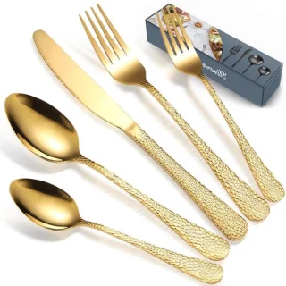 Omgoods gouden bestekset 30-delig voor 6 personen