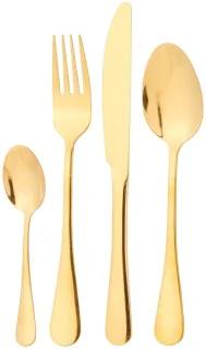 Omgoods - gouden bestekset voor 6 personen (24-delig)