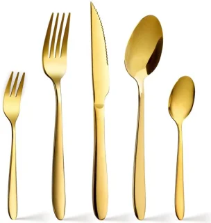 Omgoods gouden RVS bestekset