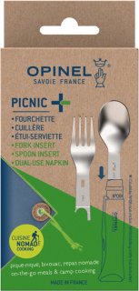De Opinel Picnic Plus 3-delig reisbestek in één oogopslag