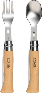 Opinel Picnic Plus 4-delig reisbestek RVS beukenhout