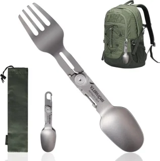 Opvouwbare Campingbestekset (Lepel & Vork)