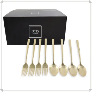 OTIX Gebaksvorkjes en Theelepels Set 8-delig