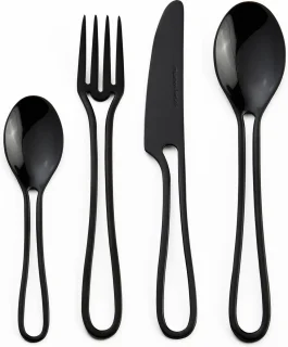 Outline 24-delige zwarte dinerset