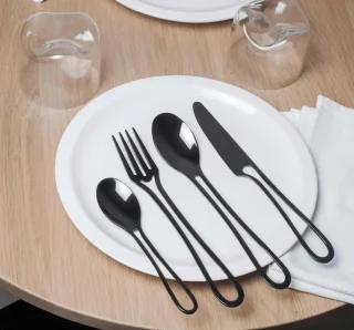 Outline 24-delige zwarte dinerset