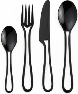 Outline 24-delige zwarte dinerset
