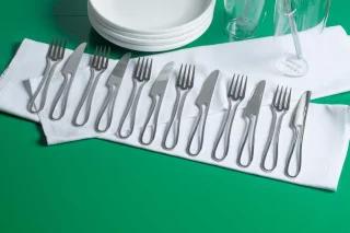 Outline Bestek 12-delige gebakset glimmend
