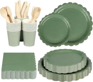 Papieren feestservies 200 stuks