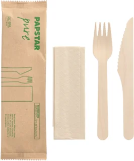 PAPSTAR Pure bestekset 3-delig