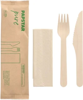 PAPSTAR Pure bestekset 3-delig