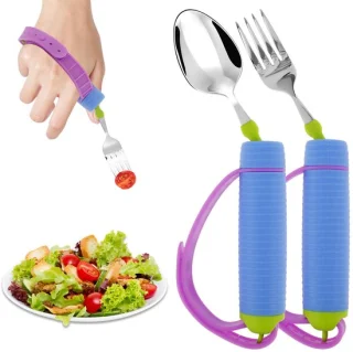 Parkinson bestekset – buigbare lepel en vork