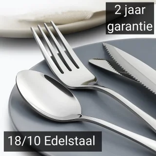 Perow 24-delig Bestekset 18/10 RVS 4 Persoons Zilver
