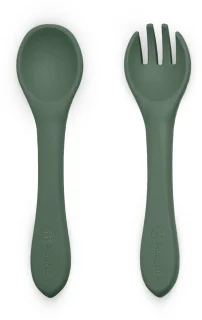 Petite&Mars Siliconen Bestekset Misty Green