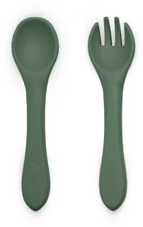Petite&Mars Siliconen Bestekset Misty Green