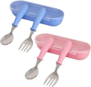 Peuter bestekset - 2 sets RVS vork en lepel