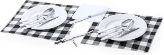 Picknick Bestekset RVS 13-delig met Etui Zilver/Wit