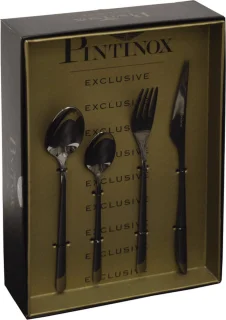 Pintinox Florence 24-delig Zwart Hoogglans 6-persoons