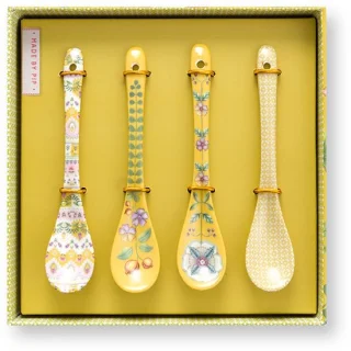 Pip Studio Lily & Lotus theelepels – geel – set van 4