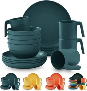 Plastic bestekset van 16 stukken