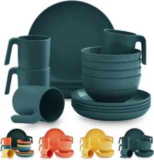 Plastic bestekset van 16 stukken