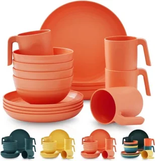 Plastic bestekset van 16 stukken