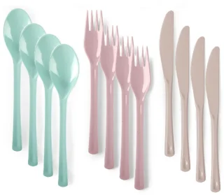 De Plasticforte Bestekset 12-delig - kunststof (messen, vorken, lepels) in één oogopslag