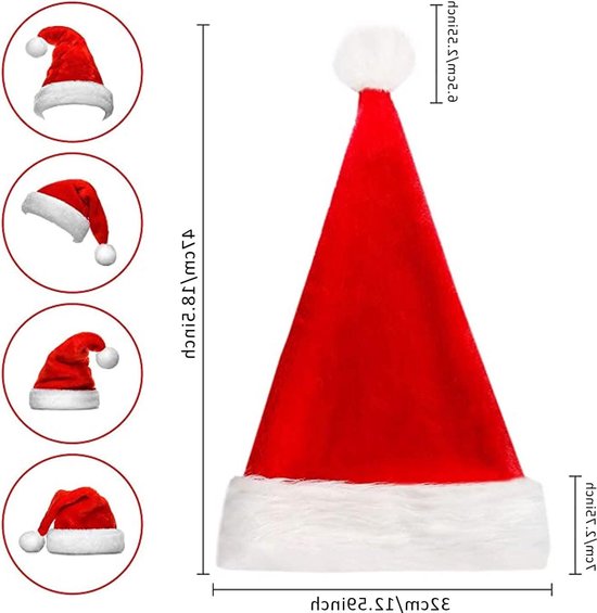 Pluche Kerstmuts Rood Volwassenen & Kinderen