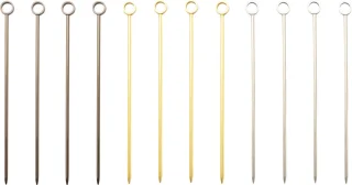 Point-Virgule RVS prikkers set van 12 met ring 3 kleuren