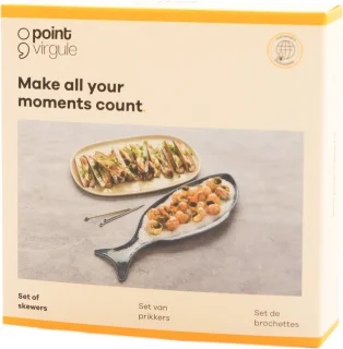 Point-Virgule RVS prikkers set van 12 met ring 3 kleuren