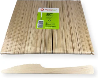 PomeBio Houten Mes 165 mm 100 Stuks