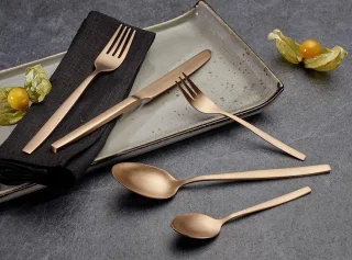 Positano Bronze Edition Bestekset 30-delig 6 Persoons RVS